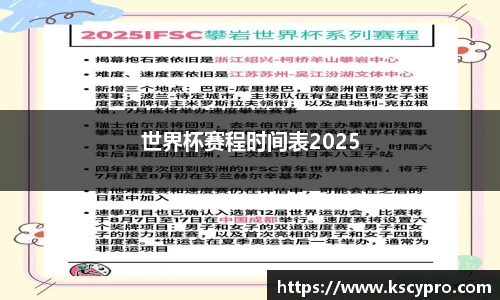 世界杯赛程时间表2025